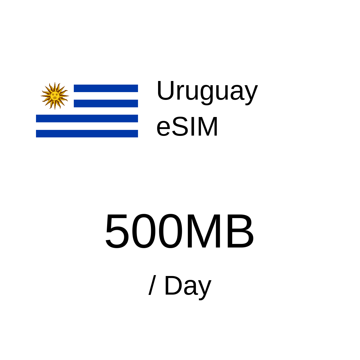 Uruguay eSIM - 500MB / Day