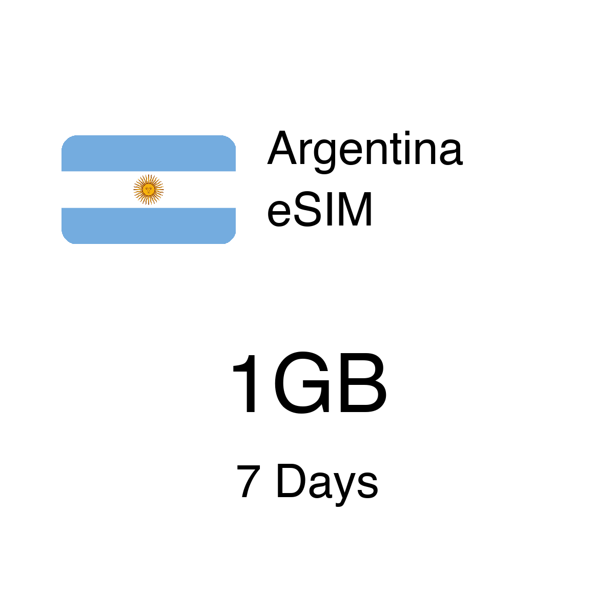 Argentina eSIM - 1GB / 7 Days
