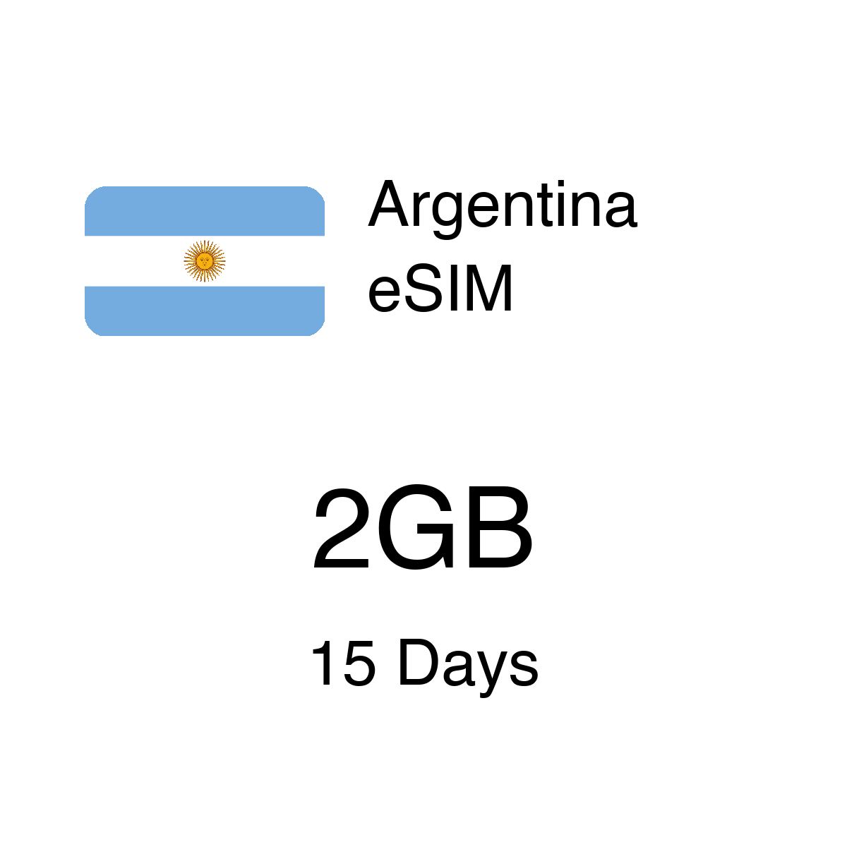 Argentina eSIM - 2GB / 15 Days