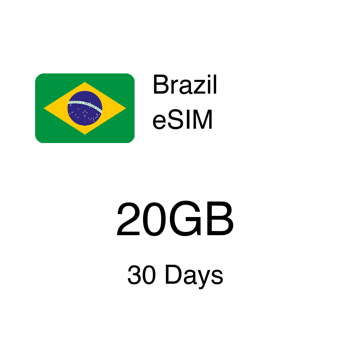 Brazil eSIM - 20GB / 30 Days