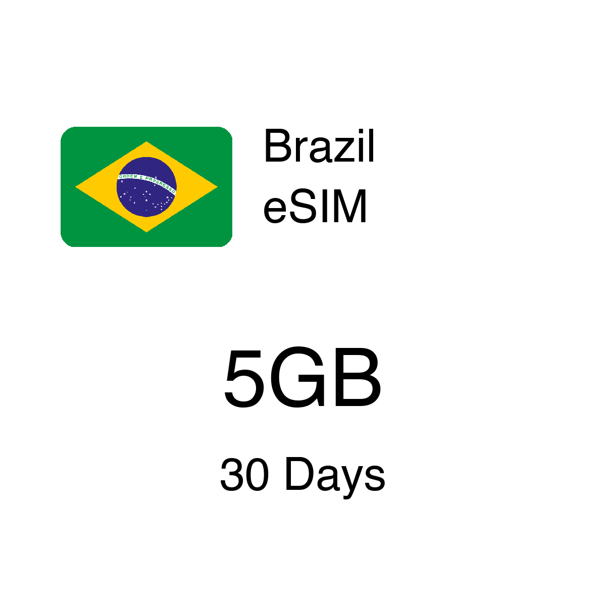 Brazil eSIM - 5GB / 30 Days