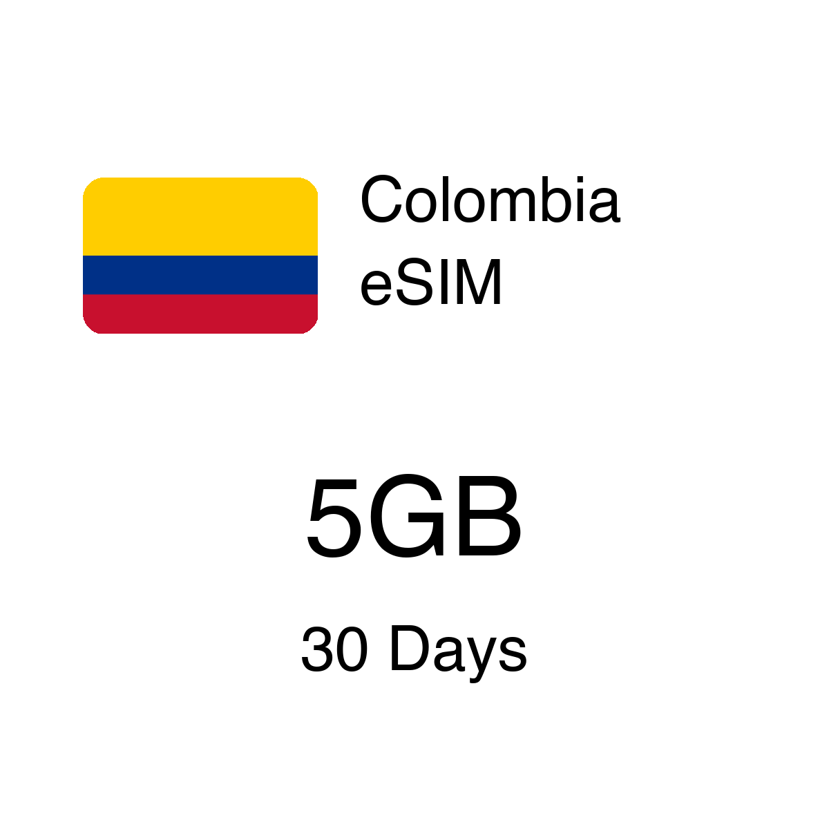Colombia eSIM - 5GB / 30 Days