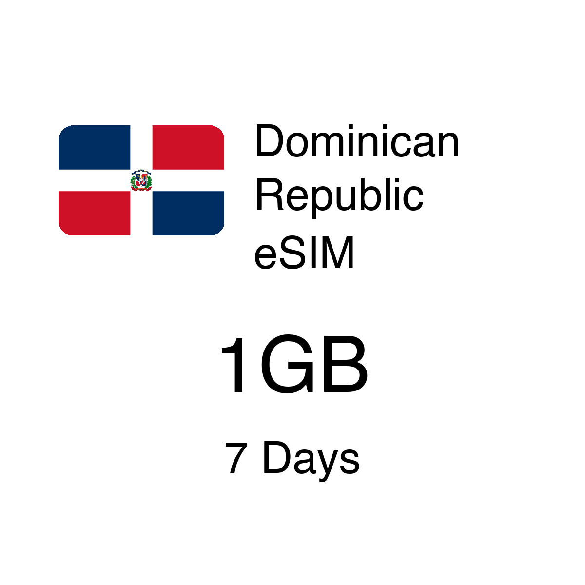 Dominican Republic eSIM - 1GB / 7 Days