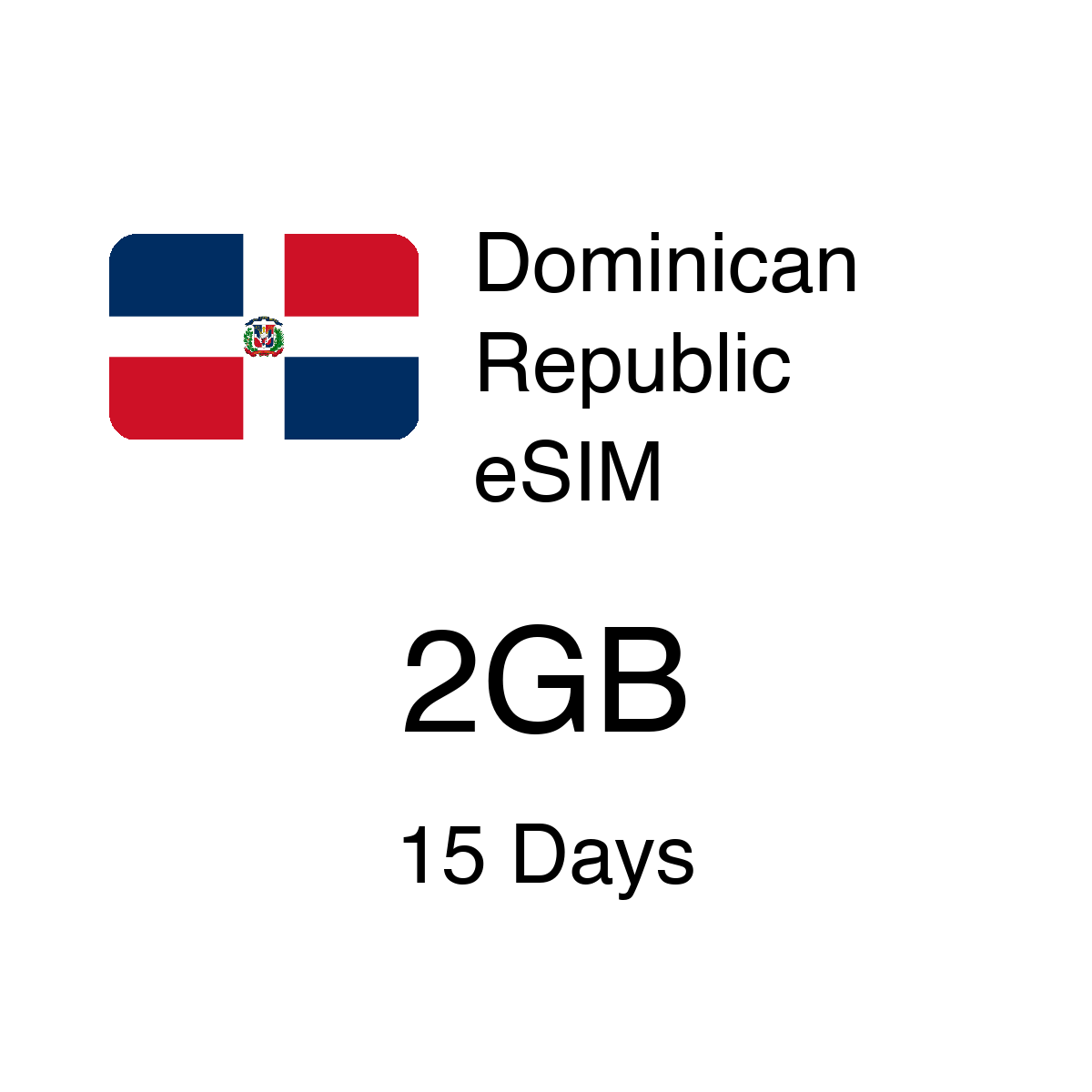 Dominican Republic eSIM - 2GB / 15 Days