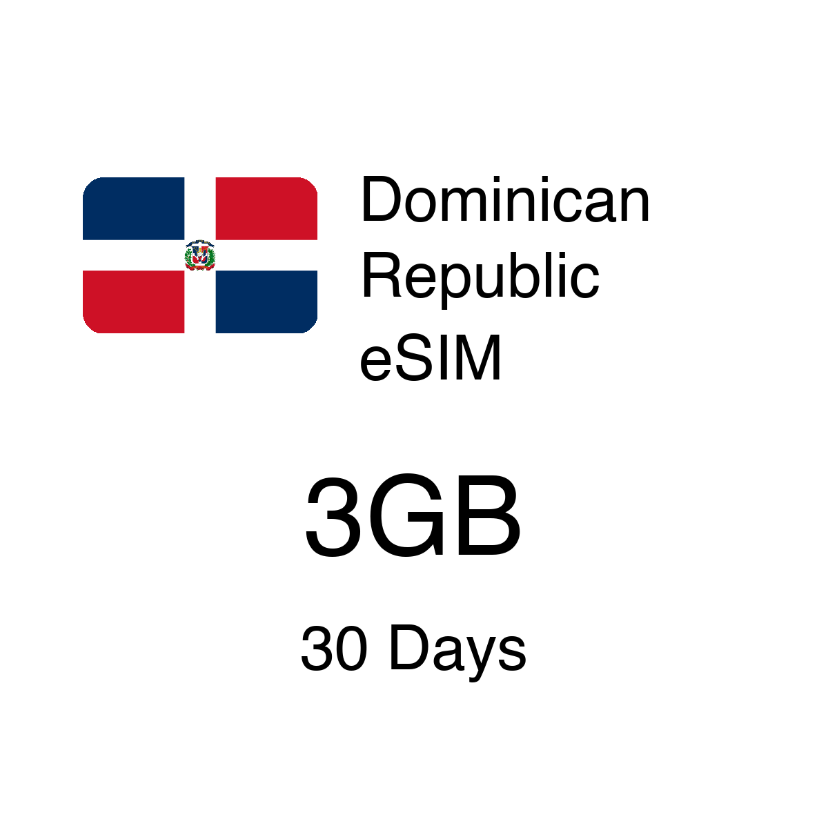 Dominican Republic eSIM - 3GB / 30 Days