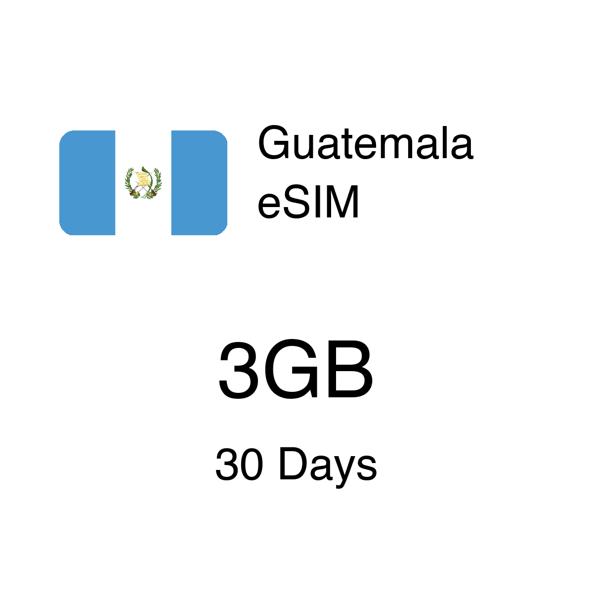 Guatemala eSIM - 3GB / 30 Days