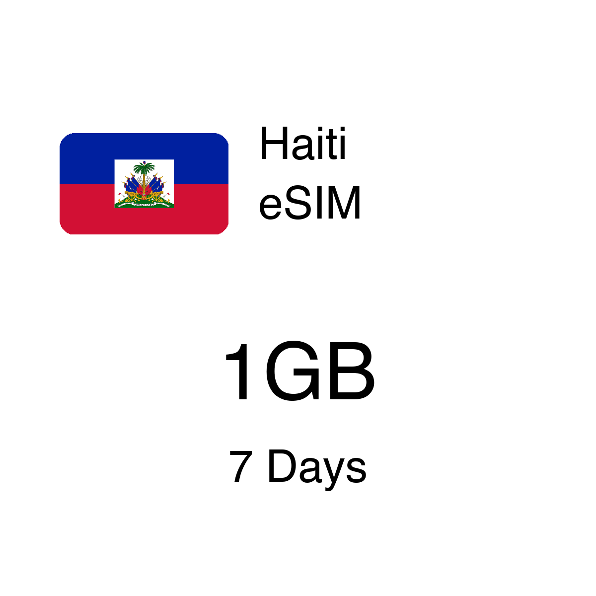 Haiti eSIM - 1GB / 7 Days