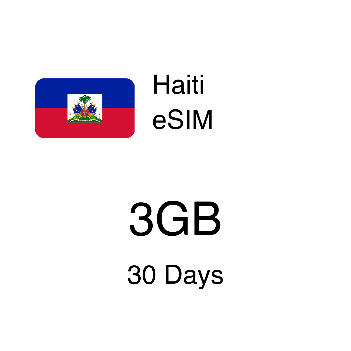 Haiti eSIM - 3GB / 30 Days