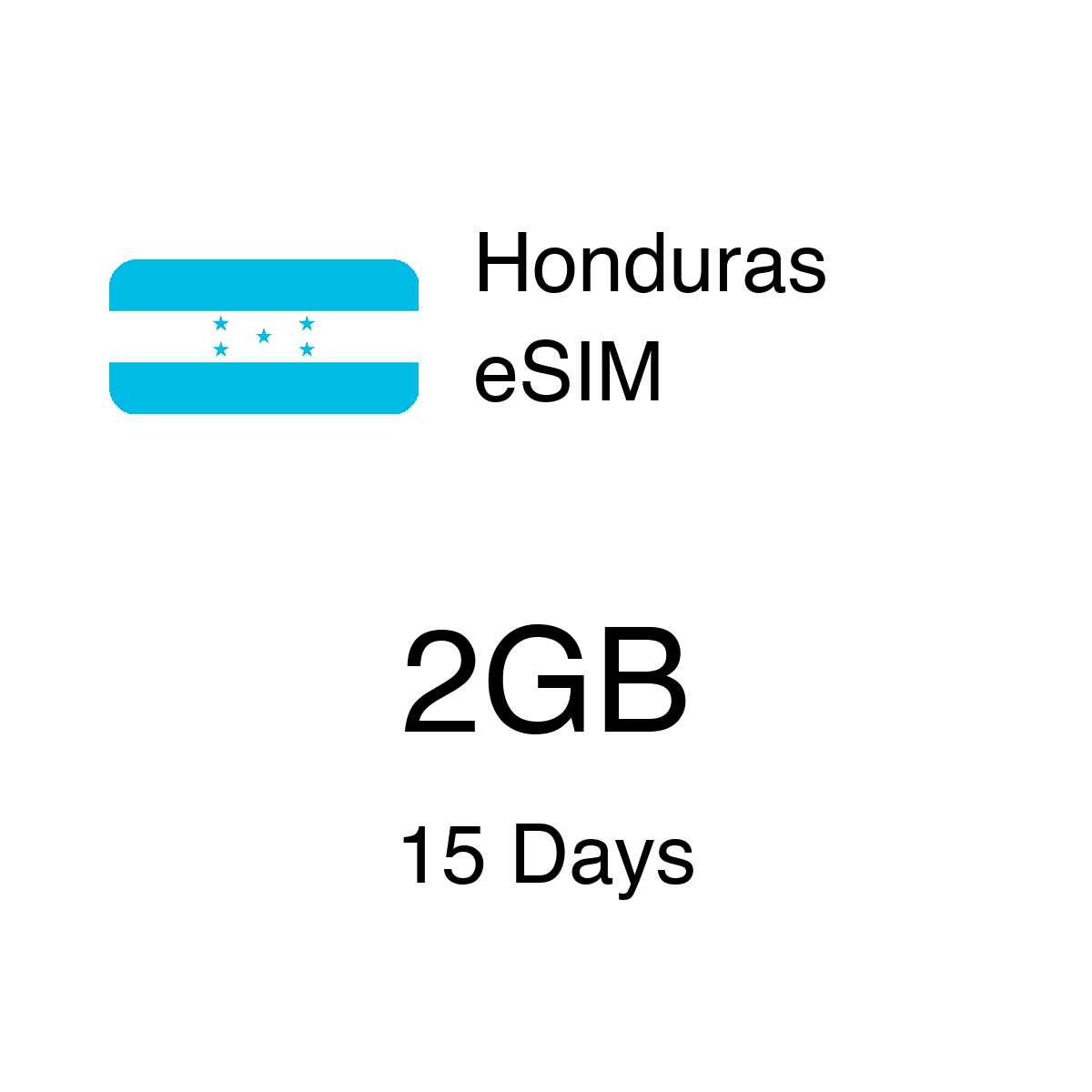 Honduras eSIM - 2GB / 15 Days