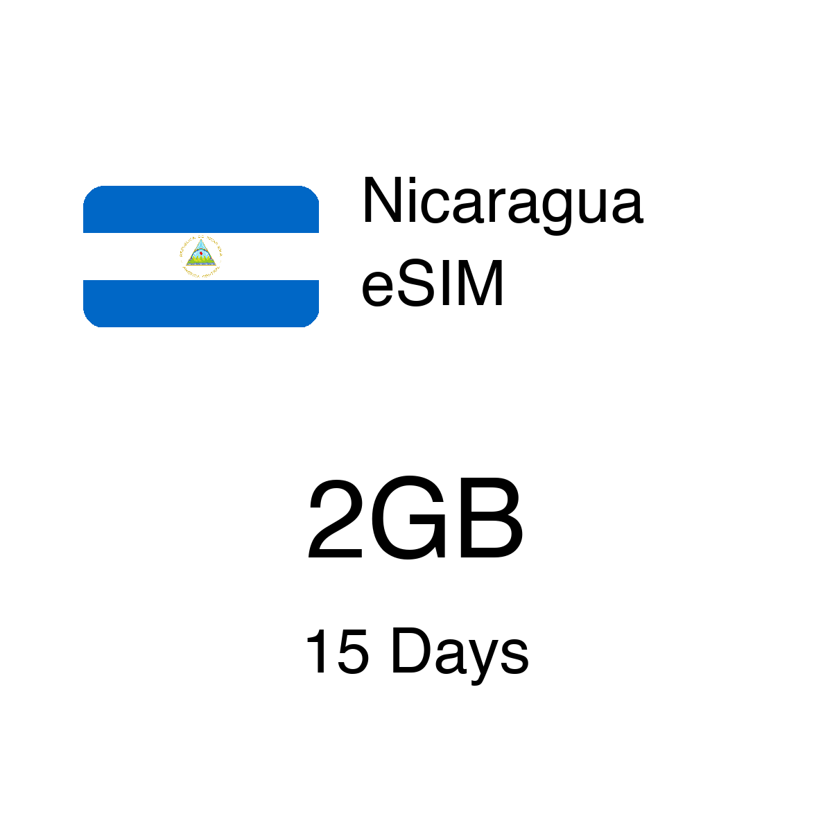 Nicaragua eSIM - 2GB / 15 Days