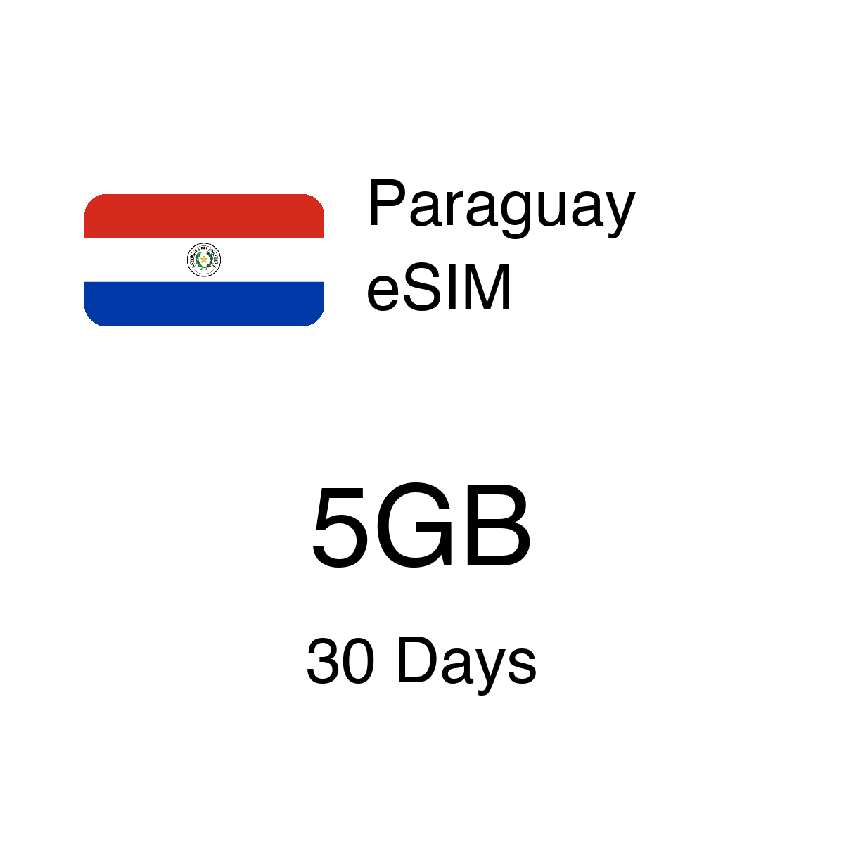 Paraguay eSIM - 5GB / 30 Days