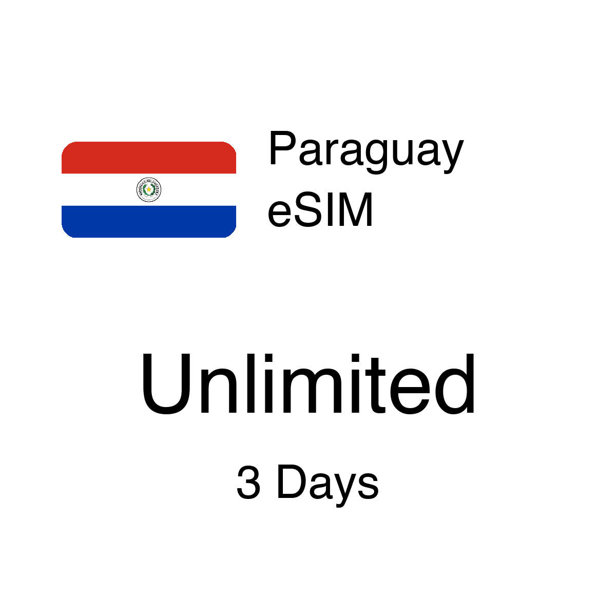Paraguay eSIM - Unlimited / 3 Days
