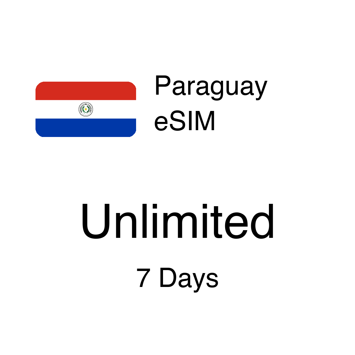 Paraguay eSIM - Unlimited / 7 Days