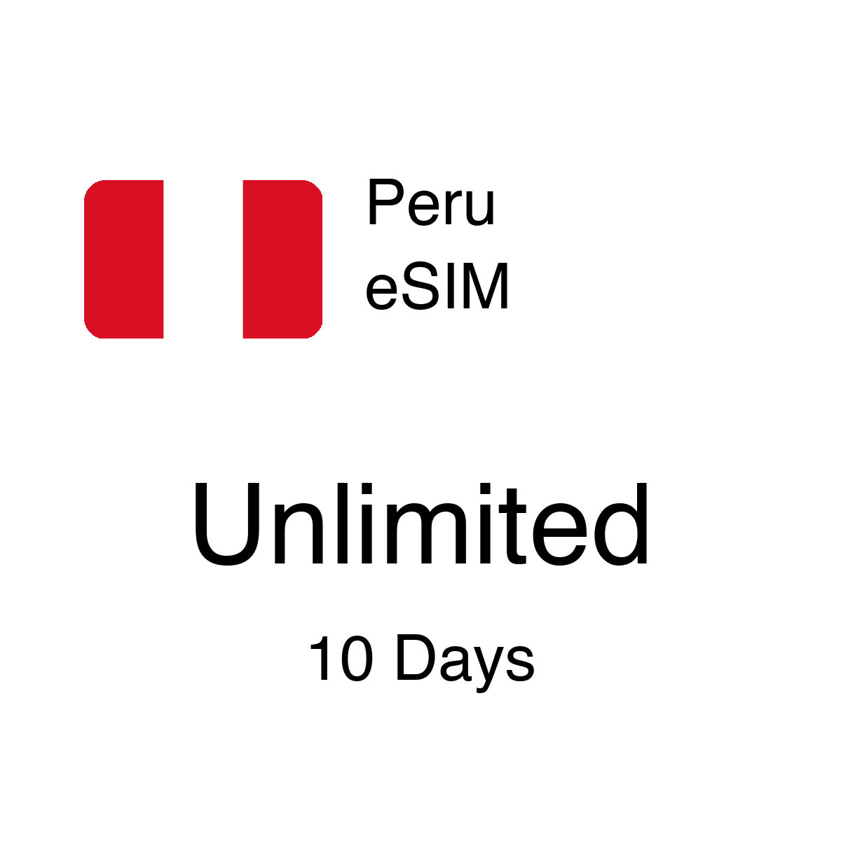 Peru eSIM - Unlimited / 10 Days