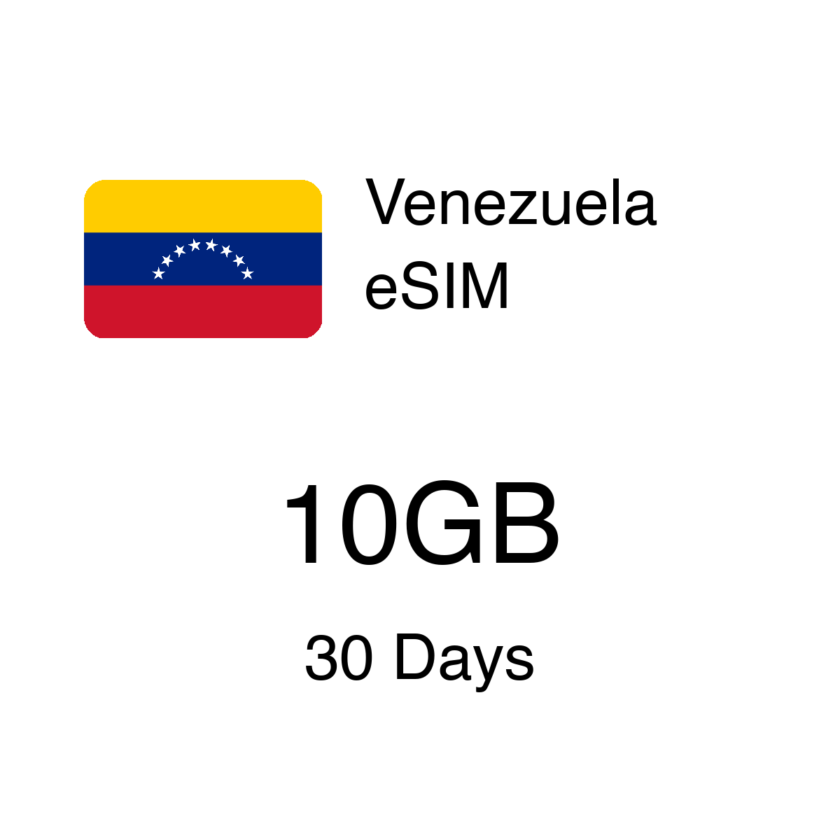 Venezuela eSIM - 10GB / 30 Days